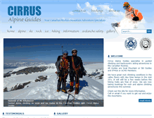Tablet Screenshot of cirrusalpineguides.com